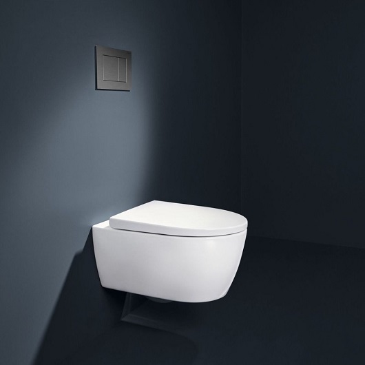 Смывная клавиша Geberit Sigma40 Square 115.629.QD.1 (брашированный черный хром, с легкоочищаемой поверхностью)