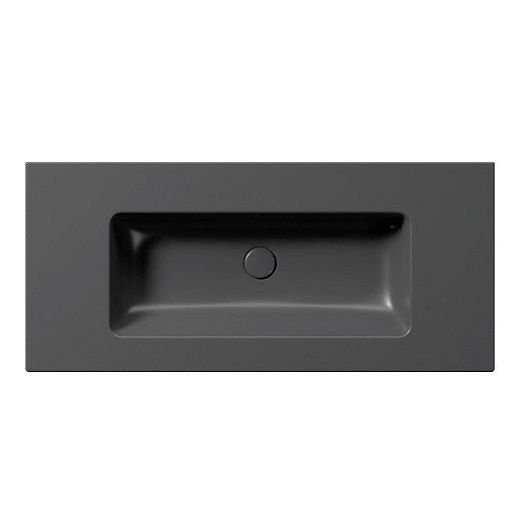 Раковина GSI Pura 8886026 (1020х460 мм) черная матовая, без отверстия под смеситель
