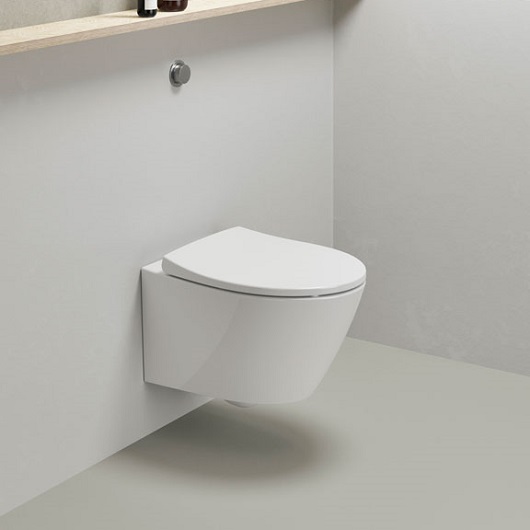 Чаша подвесного унитаза GSI Modo+ Rimless 8415FR209 безободковая, Swirflush 2.0, белая матовая