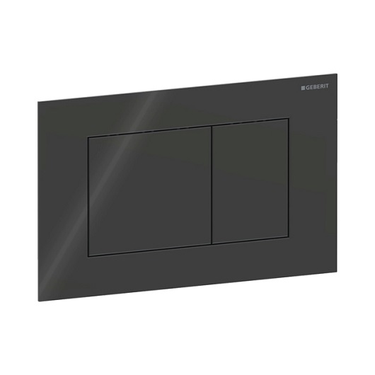 Смывная клавиша Geberit Sigma40 Square 115.629.SJ.1 (черное стекло)