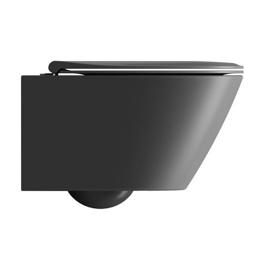 Сиденье с крышкой для унитаза GSI Modo+ MS84C26 черное матовое (SoftClose)