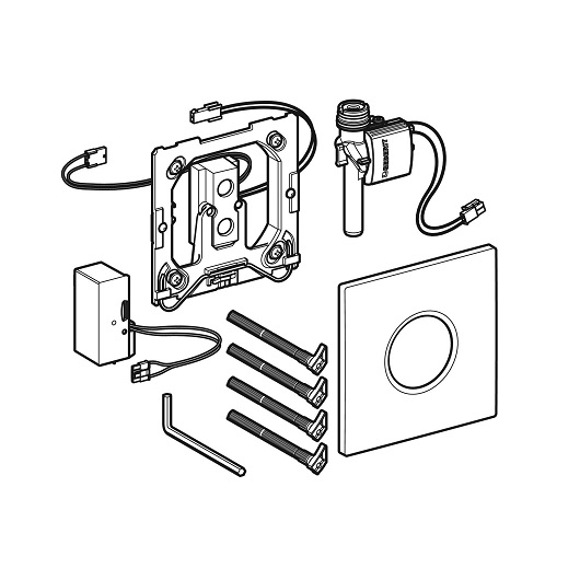 Привод смыва для писсуара Geberit Sigma01 116.021.JQ.5 (матовый хром с легкоочищаемой поверхностью, ИК датчик, 230 В)
