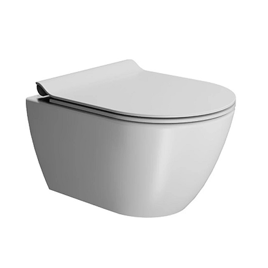 Чаша подвесного унитаза GSI Pura 50 Rimless 8816FR509 безободковая, Swirflush 2.0, белая матовая