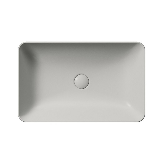 Раковина накладная GSI Nubes 9036PVC17 (600х380 мм) Cenere Matt, с донным клапаном