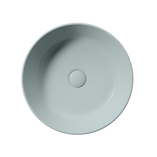 Раковина накладная GSI Kube X 9426PVC15 (Ø400 мм) Ghiaccio Matt, с донным клапаном