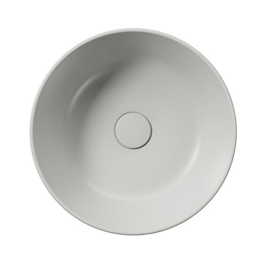 Раковина накладная GSI Kube X 9426PVC17 (Ø400 мм) Cenere Matt, с донным клапаном