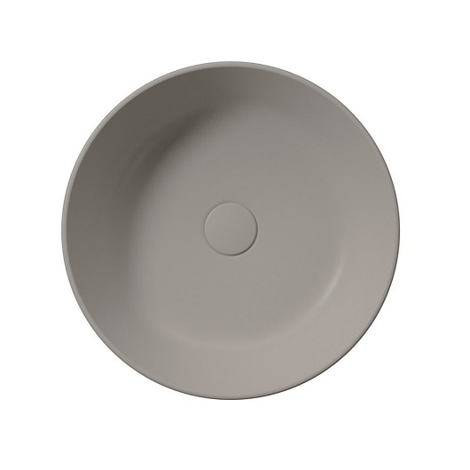 Раковина накладная GSI Kube X 9427PVC05 (Ø450 мм) Tortora Matt, с донным клапаном