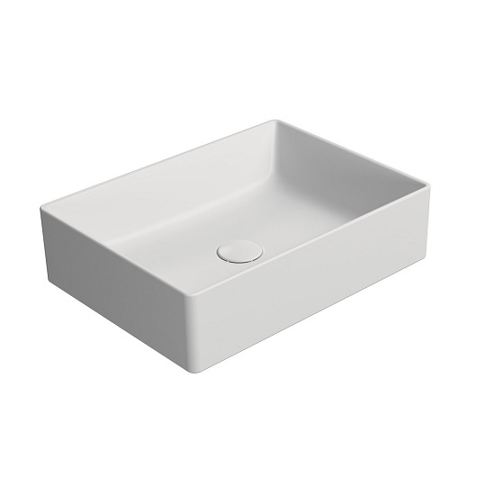 Раковина накладная GSI Kube X 942909 (500х370 мм) белая матовая