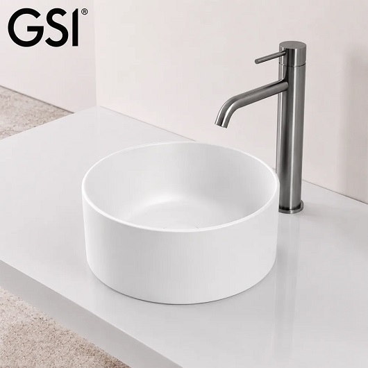Раковина накладная GSI Kube X 943509 (Ø320 мм) белая матовая