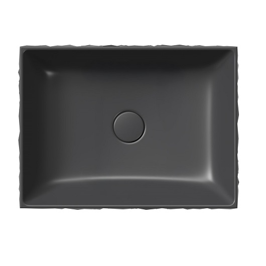 Раковина накладная GSI Kube X Diamante 944026 (500х370 мм) черная матовая