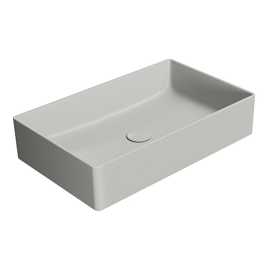 Раковина накладная GSI Kube X 945317 (600х370 мм) Cenere Matt