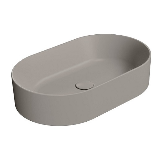 Раковина накладная GSI Kube X 945805 (600х370 мм) Tortora Matt