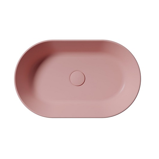 Раковина накладная GSI Kube X 945824 (600х370 мм) Blush Matt