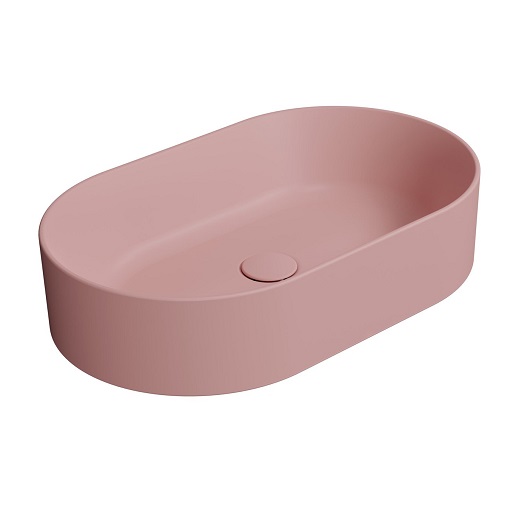 Раковина накладная GSI Kube X 945824 (600х370 мм) Blush Matt