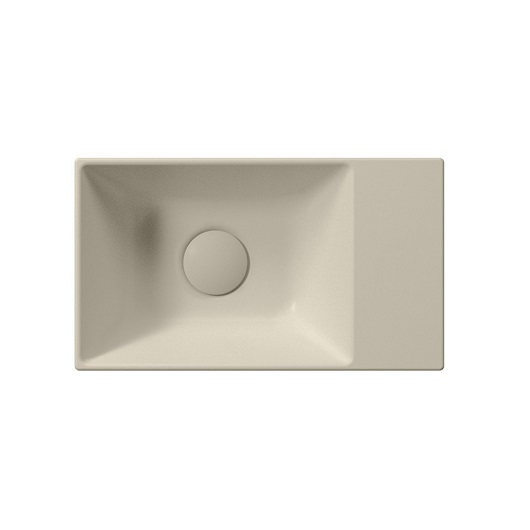 Раковина GSI Kube X 9484008 (400х230 мм) Creta Matt, без отверстия под смеситель
