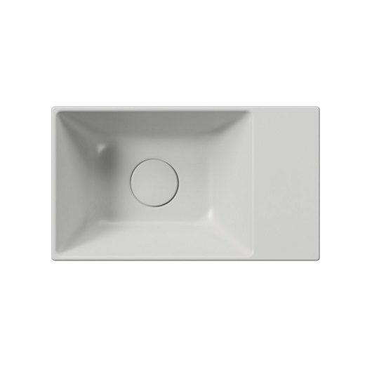Раковина GSI Kube X 9484017 (400х230 мм) Cenere Matt, без отверстия под смеситель