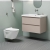 Чаша подвесного унитаза GSI Norm 861611 безободковая, Swirflush, белая