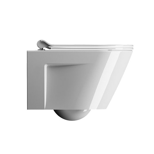 Чаша подвесного унитаза GSI Norm 861611 безободковая, Swirflush, белая