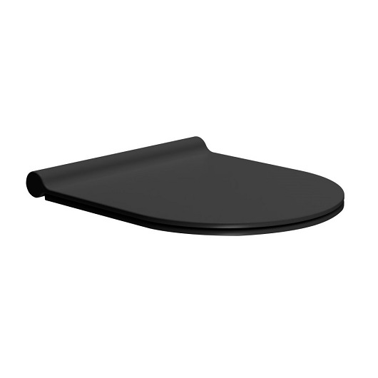 Сиденье с крышкой для унитаза GSI Slim 46 MS76SN026 черное матовое (SoftClose)